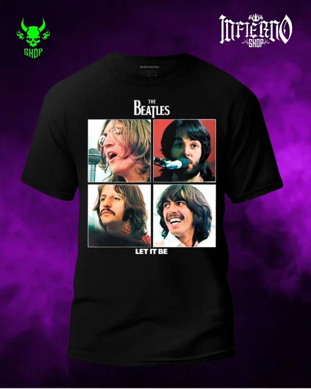 Playera Manga Corta The Beatles - Let It Be Talla XL