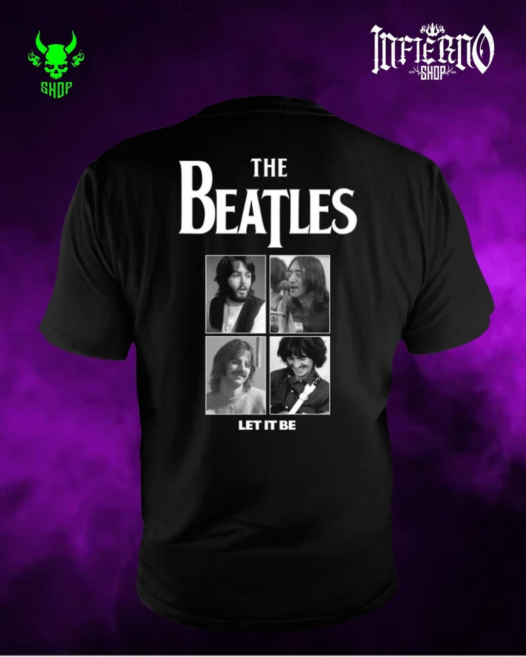 Playera Manga Corta The Beatles - Let It Be Talla XL