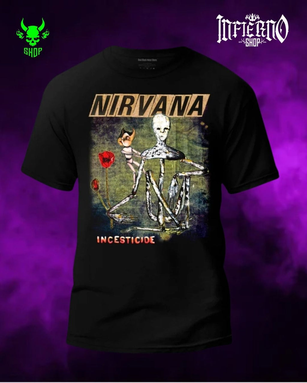 Playera Manga Corta Nirvana - Incesticide Talla M