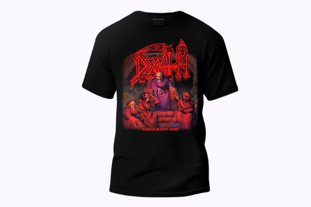 Playera Manga Corta DEATH Scream Bloody Gore Talla M