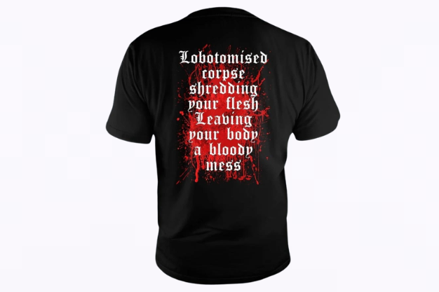 Playera Manga Corta DEATH Scream Bloody Gore Talla M