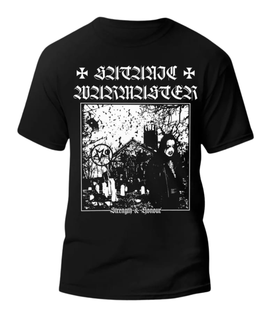 Playera Manga Corta SATANIC WARMASTER Strength And Honour TALLA S